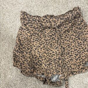 Aerie High Waist Leopard Print Shorts